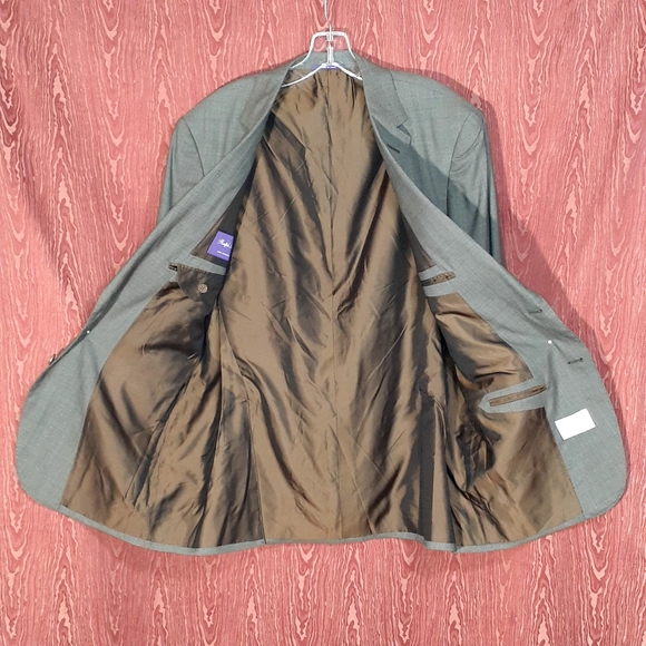 RALPH LAUREN PURPLE LABEL 2 Button Long Sleeve 100% Wool Blazer Men's Sz 44L - Picture 4 of 16